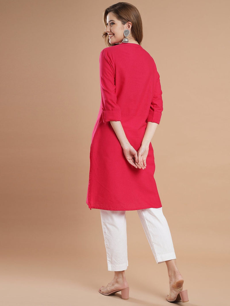 Women RED kurta Kurti Rangdeep-Fashions 