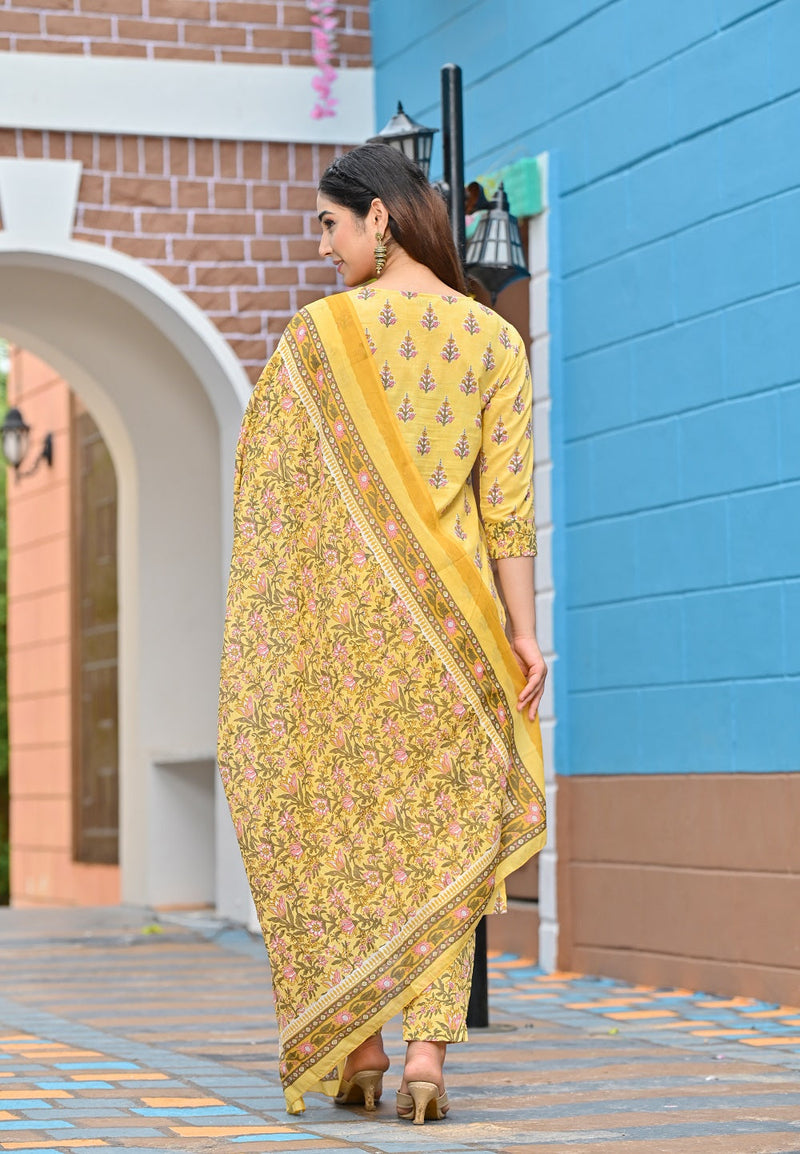 Buy Indo Era Women White Ethnic Motifs Embroidered Kurta With Trousers &  With Dupatta - Kurta Sets for Women 18214262 | Myntra